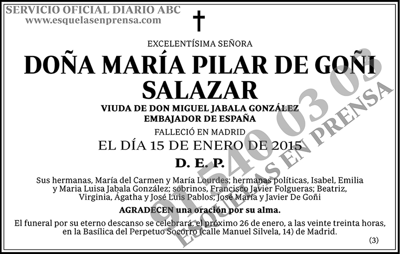 María Pilar de Goñi Salazar
